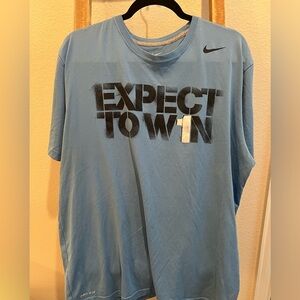 Nike Blue Short Sleeve Tee Expect to Win